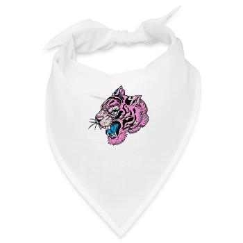 Tiger Tattoo Tattoo Brüllen Wild - Bandana - Weiß - Vorne