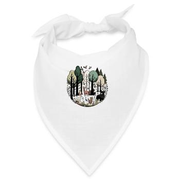 Waldtiere - Bandana - Weiß - Vorne