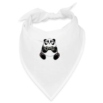 Der traurige kleine Panda - Bandana - Weiß - Vorne