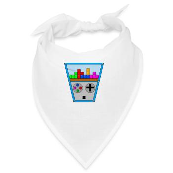 Retro Konsole - Bandana - Weiß - Vorne