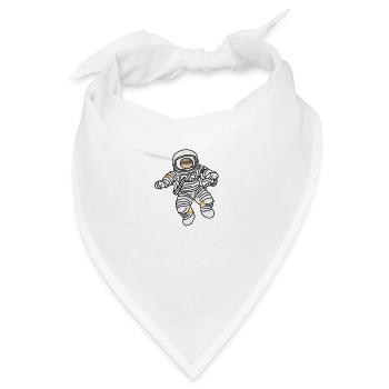 Astronaut im All - Bandana - Weiß - Vorne