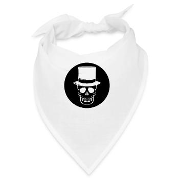 Skull Zylinder - Bandana - Weiß - Vorne