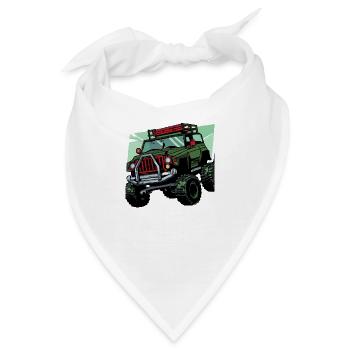 4X4 ausgestattet - Bandana - Weiß - Vorne