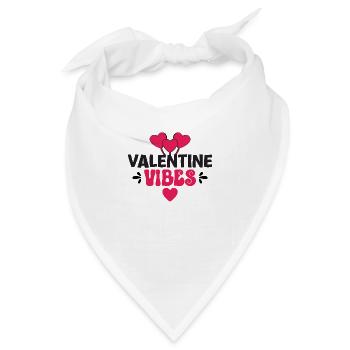 Valentine Vibes - Bandana - Weiß - Vorne