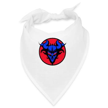 Dämonisch teuflisches Wappen - Bandana - Weiß - Vorne