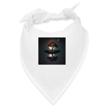 Verträumte Insel bei Nacht - Bandana - Weiß - Vorne