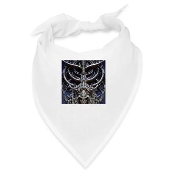 Minotaurus_Giger-Style - Bandana - Weiß - Vorne