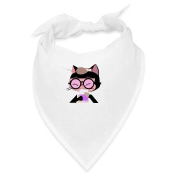 Minu die kleine Katze - Bandana - Weiß - Vorne