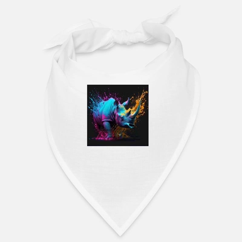 Farbiges Nashorn, einzigartiges Design Bandana