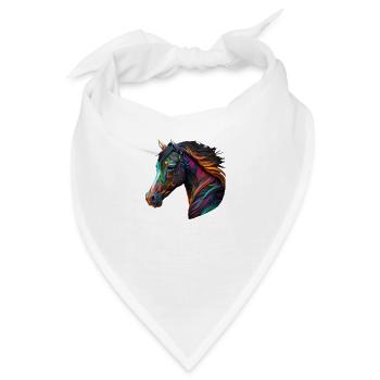 MEHRFARBIGES PFERD - Bandana - Weiß - Vorne