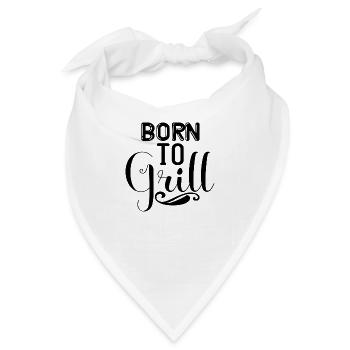 Born to Grill - Bandana - Weiß - Vorne