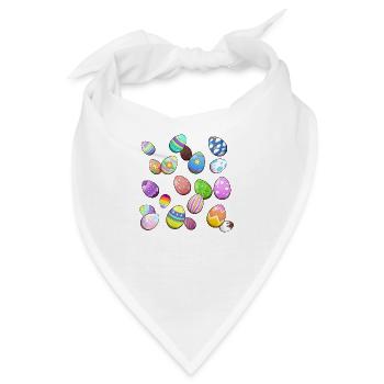 Easter Eggs Muster - Bandana - Weiß - Vorne