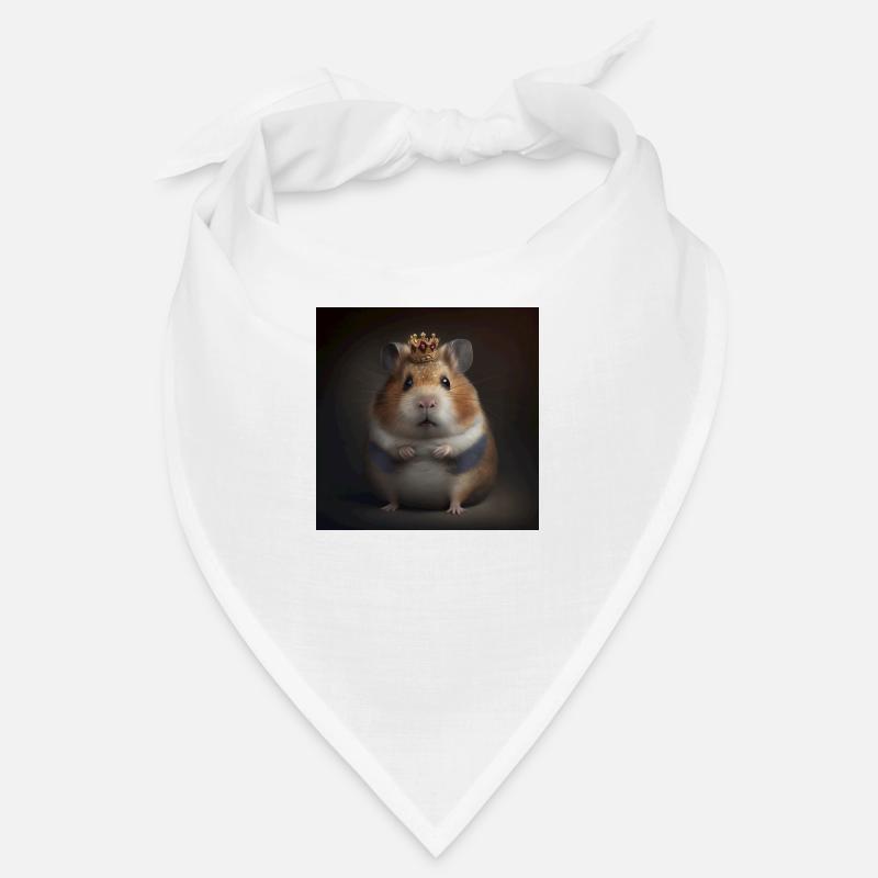 HAMSTER with KRONE, KING, modern art, design Bandana