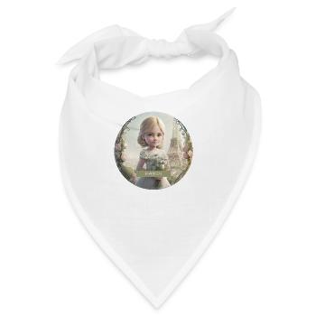 KLEINES MÄDCHEN - SOUVENIRS VON PARIS - EIFFELTURM - Bandana - Weiß - Vorne