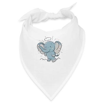 Cute Little Elephant - Bandana - Weiß - Vorne