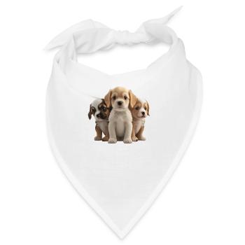 WELPEN ALLE NIEDLICH - Bandana - Weiß - Vorne