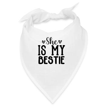She is My Bestie - Bandana - Weiß - Vorne
