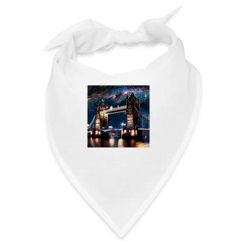 Tower Bridge London Nachts - Bandana - Weiß - Vorne