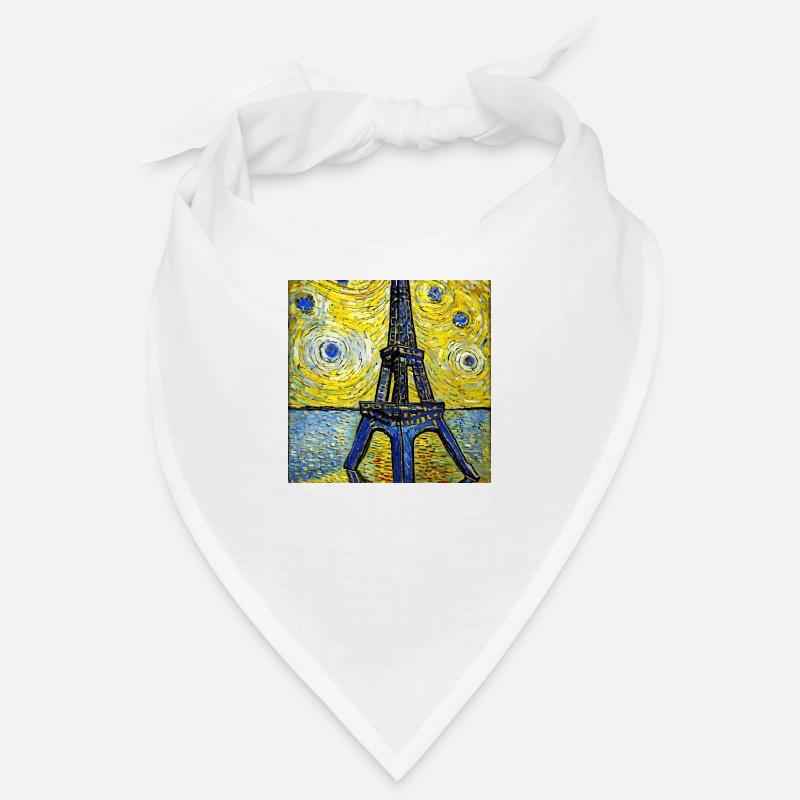 Paris tour Eiffel van gogh - Bandana - blanc