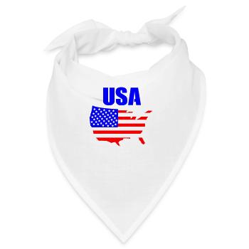 usa - Bandana - Weiß - Vorne