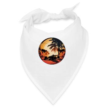 Sonnenuntergang - Bandana - Weiß - Vorne