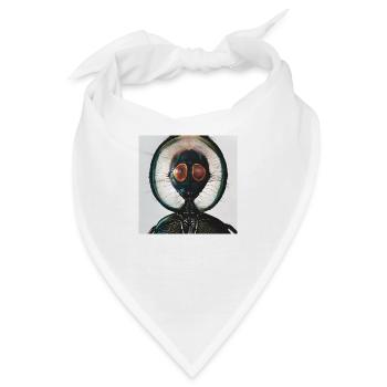 fotografisches Portrait Insekt mit grossen Augen - Bandana - Weiß - Vorne
