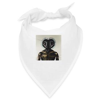 Fotografisches Portrait Humanoides Insekt - Bandana - Weiß - Vorne