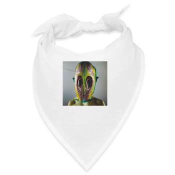 Fotografische Portrait Humanoides Insekt Grün - Bandana - Weiß - Vorne