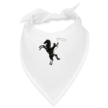 Cowboy Lustiger Cowboyhut Wild Western Country - Bandana - Weiß - Vorne