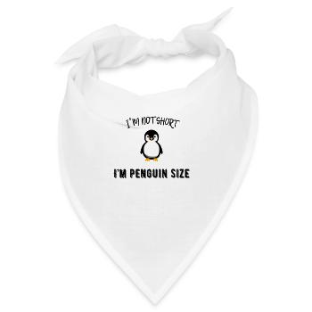 Ich bin nicht klein, ich bin Pinguingröße - Bandana - Weiß - Vorne