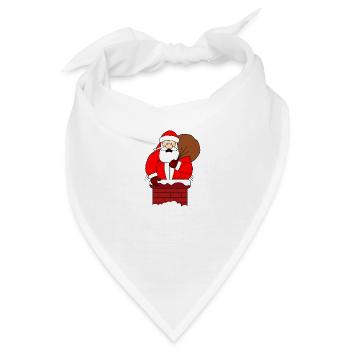Fetter Weihnachtsmann - Bandana - Weiß - Vorne