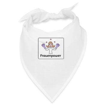 Frauenpower - Bandana - Weiß - Vorne
