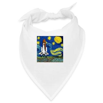 Space Shuttle Van Gogh - Bandana - Weiß - Vorne