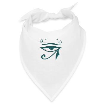 Müdes Ra-Auge - Bandana - Weiß - Vorne