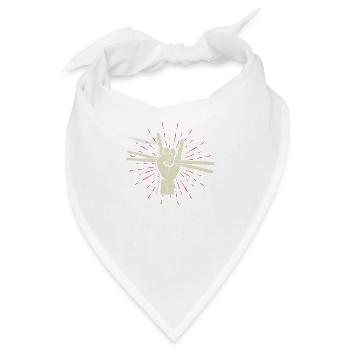 Schlagzeug, Trommel, Musik, Instrument - Bandana - Weiß - Vorne