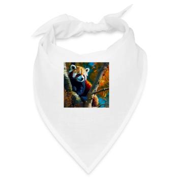 Roter Panda Versteck - Bandana - Weiß - Vorne