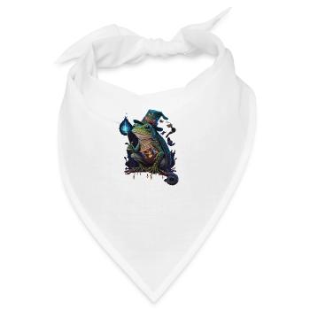Fantasie-Frosch - Bandana - Weiß - Vorne