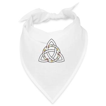 Keltisches Symbol - Triquetra / Triquette oder Triquel. - Bandana - Weiß - Vorne