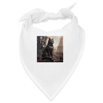 Cat Black2 - Bandana - Weiß - Vorne