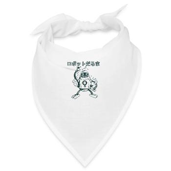 Daruma Roboter (schwarz und weiß) - Bandana - Weiß - Vorne