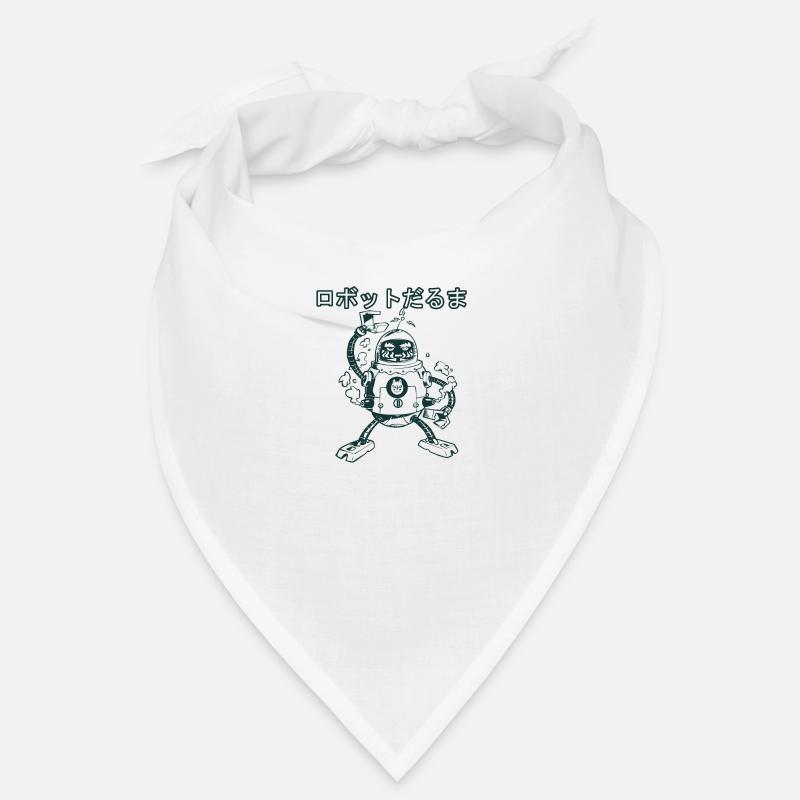 Daruma Robot (noir et blanc) Bandana