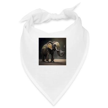 Elefant in Kenia - Bandana - Weiß - Vorne