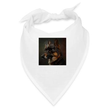 Schaferhund Steampunk - Bandana - Weiß - Vorne