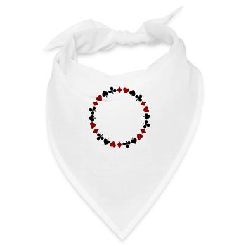 Kranz Spielkarten Skat Dame Mau-Mau Rommé - Bandana - Weiß - Vorne