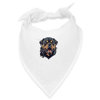 Rottweiler - Bandana - Weiß - Vorne