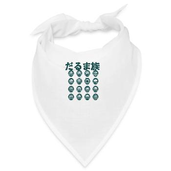 Der Stamm der Darumas (monochrome Version) - Bandana - Weiß - Vorne