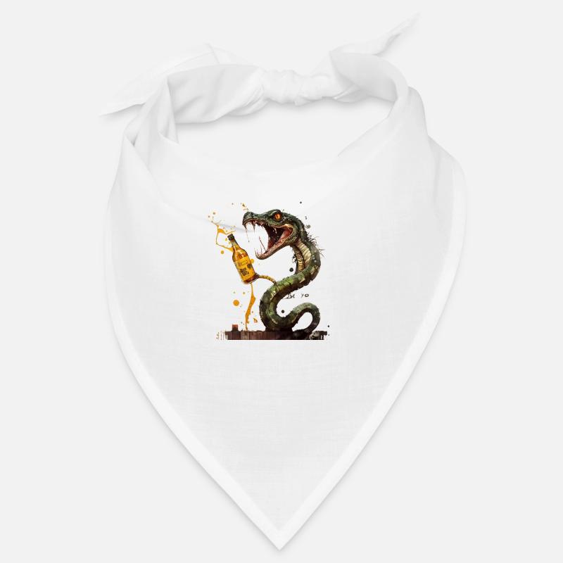 Serpent dangereusement cool avec de la bière Bandana