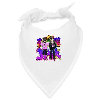 Japanische Coolness in style 90's 80's farbe - Bandana - Weiß - Vorne