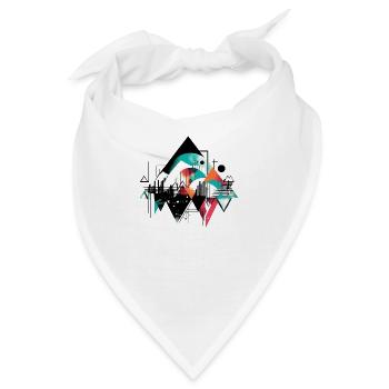 Urbane Geometrie - Bandana - Weiß - Vorne