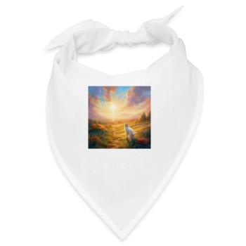 Hund im Himmel - Vierbeiner verlässt die Welt - Bandana - Weiß - Vorne